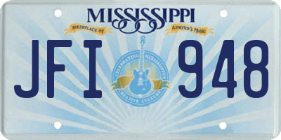 MS license plate JFI948