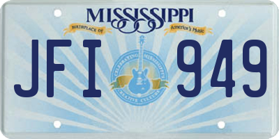 MS license plate JFI949