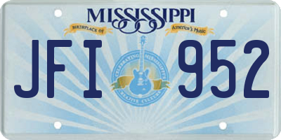 MS license plate JFI952