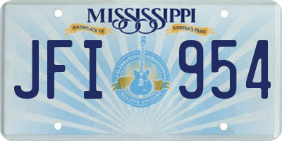 MS license plate JFI954