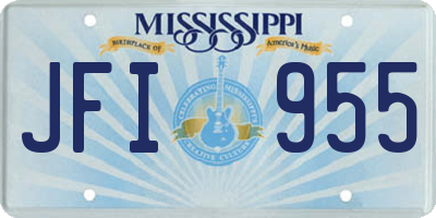 MS license plate JFI955