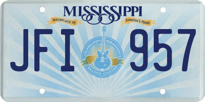 MS license plate JFI957