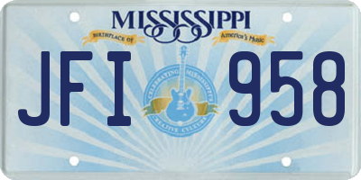 MS license plate JFI958