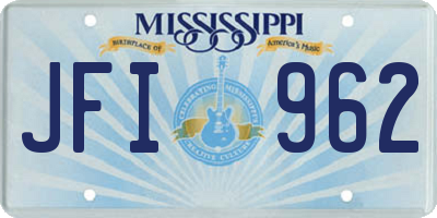 MS license plate JFI962