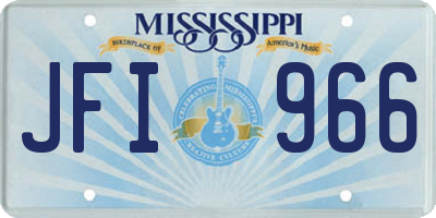 MS license plate JFI966