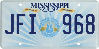 MS license plate JFI968