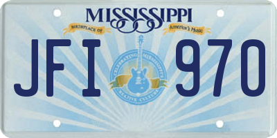 MS license plate JFI970