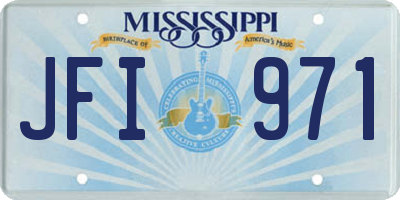 MS license plate JFI971