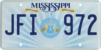 MS license plate JFI972