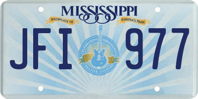 MS license plate JFI977