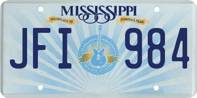 MS license plate JFI984