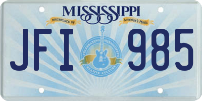 MS license plate JFI985