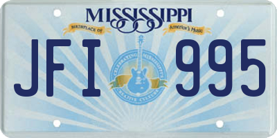 MS license plate JFI995