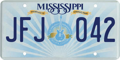 MS license plate JFJ042