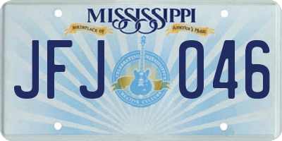 MS license plate JFJ046