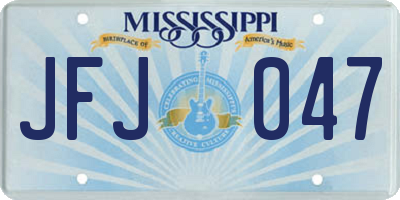 MS license plate JFJ047