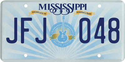 MS license plate JFJ048