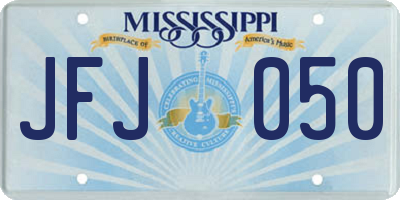 MS license plate JFJ050