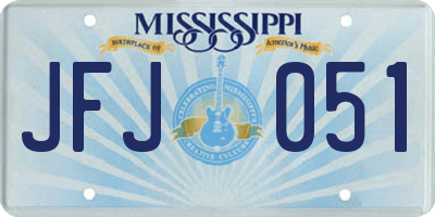 MS license plate JFJ051