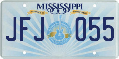MS license plate JFJ055