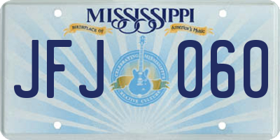 MS license plate JFJ060