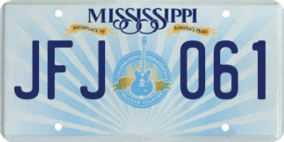 MS license plate JFJ061