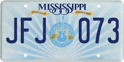MS license plate JFJ073