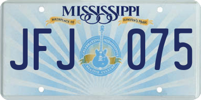 MS license plate JFJ075