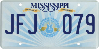 MS license plate JFJ079