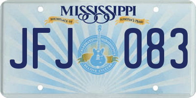MS license plate JFJ083