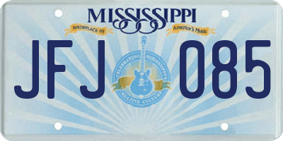 MS license plate JFJ085