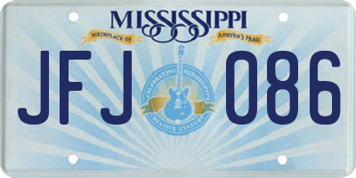 MS license plate JFJ086