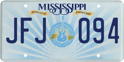 MS license plate JFJ094