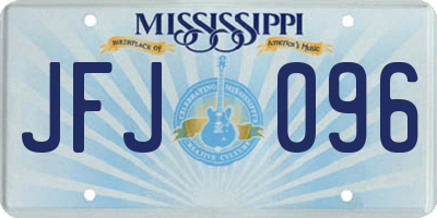MS license plate JFJ096