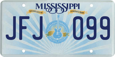 MS license plate JFJ099