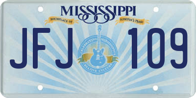 MS license plate JFJ109