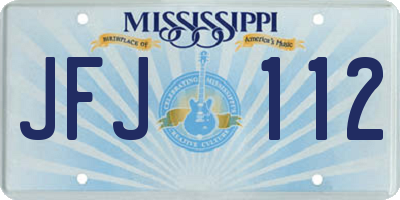MS license plate JFJ112