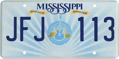 MS license plate JFJ113