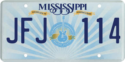 MS license plate JFJ114