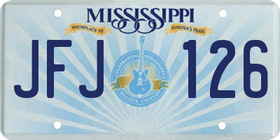 MS license plate JFJ126