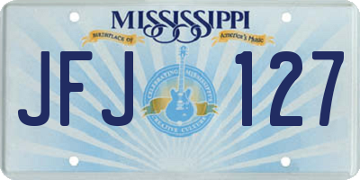 MS license plate JFJ127