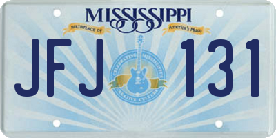 MS license plate JFJ131