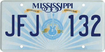 MS license plate JFJ132