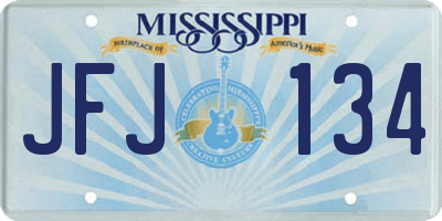 MS license plate JFJ134