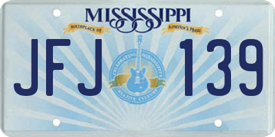 MS license plate JFJ139