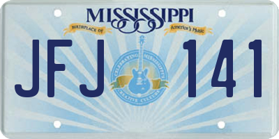MS license plate JFJ141