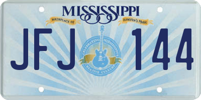 MS license plate JFJ144
