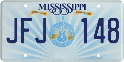 MS license plate JFJ148