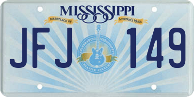 MS license plate JFJ149