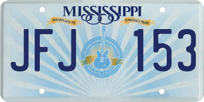 MS license plate JFJ153
